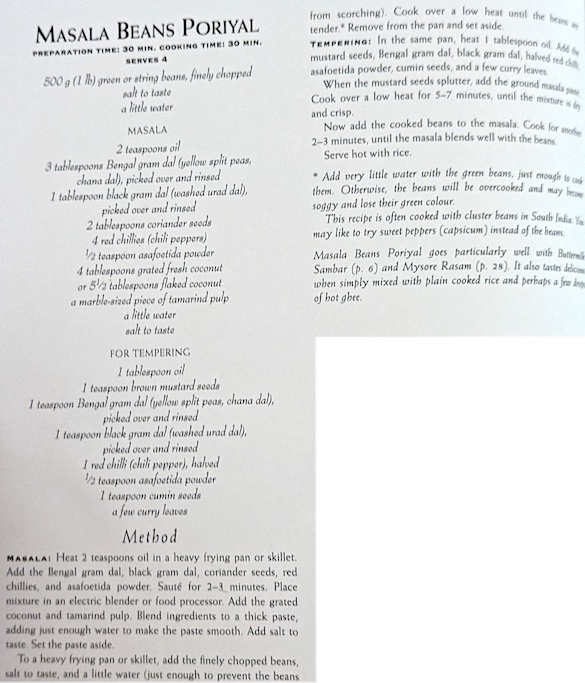 Masala Beans Poriyal recipe